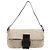 FENDI Mamma Baguette Schultertasche Perlen Elfenbein Silber Authentisch 185413V Roh - Ansicht 2