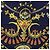 Hermès Sciarpa HERMES Carre 90 "PARURES DES SABLES" Seta Navy Auth 183131M Blu navy - vista 6