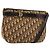 Borsa a Spalla Christian Dior Trotter Canvas Marrone Oro Auth bs35501 D'oro