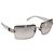 Occhiali da sole CHANEL in plastica trasparente argento CC Auth 185209