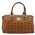 Borsa MCM Vicetos Logogram PVC Pelle Marrone Oro Auth 185111 D'oro - vista 2