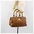 Borsa MCM Vicetos Logogram PVC Pelle Marrone Oro Auth 185111 D'oro - vista 23