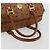 Borsa MCM Vicetos Logogram PVC Pelle Marrone Oro Auth 185111 D'oro - vista 7