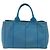 Borsa PRADA Kanapa MM in tela blu e oro autentica 185130 D'oro - vista 3