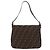 FENDI Zucca Canvas Mamma Baguette Shoulder Bag Black Brown Auth 185507SAV Marrone Nero - vista 3