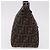 FENDI Zucca Canvas Mamma Baguette Shoulder Bag Black Brown Auth 185507SAV Marrone Nero - vista 5