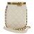 Borsa a Spalla CHANEL Chain Matelasse in Pelle di Agnello Bianco Oro CC Auth BA13318M D'oro