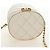 Borsa a Spalla CHANEL Chain Matelasse in Pelle di Agnello Bianco Oro CC Auth BA13318M D'oro - vista 6