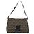Borsa a tracolla FENDI Zucchino Canvas Mamma Baguette Beige Silver Auth 185079V Argento - vista 2