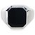 Anello sigillo David Yurman in argento sterling e ossidiana Streamline