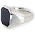 Anello sigillo David Yurman in argento sterling e ossidiana Streamline - vista 3