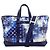 Borsa Trolley Tote Louis Vuitton Monogram Bandana Blu