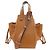 Borsa Hammock 2-Way in pelle marrone Loewe