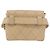 Ceinture Chanel CC Flap en agneau matelassé Beige - vue 3