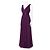 Vera Wang Lila Chiffon-Abendkleid mit Rüschen - Ansicht 2