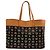 MCM Leder Logo Tote Bag Braun Schwarz