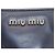 Borsa Tote Miu Miu Logo in pelle blu navy - vista 17