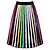 Falda midi plisada de lentejuelas Alice + Olivia Fall 2018 Runway NWT Talla 2 Multicolor
