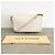 Borsa a tracolla in pelle Louis Vuitton Croisière 2014 Bianco - vista 3