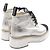 Timeless Chanel Coco Mark Leder-Stoff-Stiefel Schwarz Silber - Ansicht 2