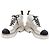 Timeless Chanel Coco Mark Leder-Stoff-Stiefel Schwarz Silber - Ansicht 3
