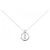Autre Marque Collana in oro bianco K10 con topazio bianco e diamante Argento
