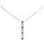 Autre Marque Collana in oro bianco Au750, rubino e diamante Rosso