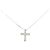 Autre Marque Collana a Croce con Diamanti in Platino Argento