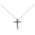 Autre Marque Collana Cross con Diamanti in Oro Bianco Au750 e Oro Nero Au750 PT850