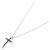 Autre Marque Collana Cross con Diamanti in Oro Bianco Au750 e Oro Nero Au750 PT850 - vista 2