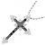 Autre Marque Collana Cross con Diamanti in Oro Bianco Au750 e Oro Nero Au750 PT850 - vista 3