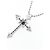 Autre Marque Collana Cross con Diamanti in Oro Bianco Au750 e Oro Nero Au750 PT850 - vista 4