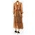 Gerard Darel Vestido midi de volantes con estampado de guepardo marrón - talla UK 14 Castaño - vista 2