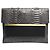 Autre Marque Graue Lederclutch mit Schlangenprägung