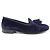 Autre Marque Lederschuhe mit Fliege Blau Marineblau
