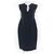 Autre Marque Perlenkleid YOKO CHAN Blau Marineblau