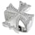 Autre Marque Platin-Diamant-Ring Silber