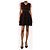 Alaïa Mini abito senza maniche nero e rosso con dettagli a conchiglia - taglia UK 6 - vista 3