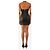 Iro Black strapless leather mini dress - size UK 6 - view 2