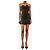 Iro Black strapless leather mini dress - size UK 6 - view 3