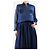 Autre Marque Túnica de mezcla de algodón y seda azul - talla UK 10 - vista 3
