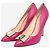 Emilio Pucci Spitze Pumps aus rosa Leder - Größe EU 38 Pink - Ansicht 2