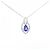 Autre Marque Collana in oro bianco Au750, tanzanite e diamante Argento