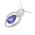 Autre Marque Collana in oro bianco Au750, tanzanite e diamante Argento - vista 3