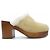 Sandalias Chanel de piel de oveja arrugada Beige