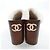 Sandalias Chanel de piel de oveja arrugada Beige - vista 5