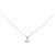 Autre Marque Platin 850 Solitär-Diamant-Halskette Silber