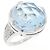 Bulgari Bvlgari Parentesi Cocktail 750 Weißgold Blauer Topas Diamant Ring Size 8 Silber