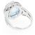 Bulgari Bvlgari Parentesi Cocktail 750 Weißgold Blauer Topas Diamant Ring Size 8 Silber - Ansicht 3