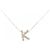 Autre Marque Au750 Diamant Initialen K Halskette Pink